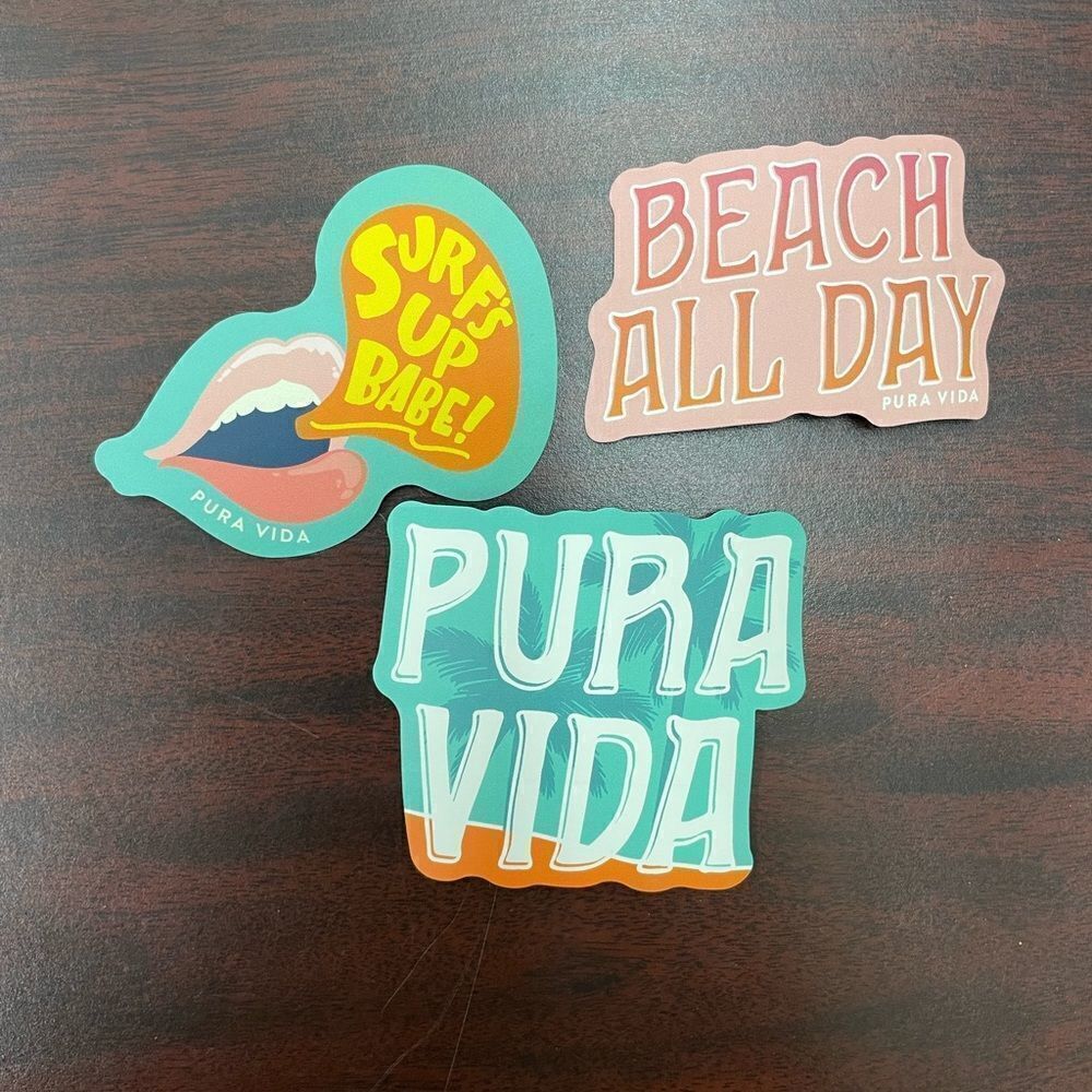3 Pura Vida Stickers